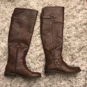 Guess knee high leather boots